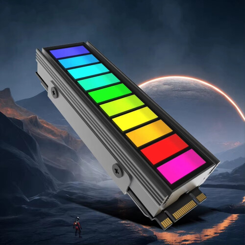 Ny 5V 3Pin ARGB Sync M.2 NVME SSD Køleplade M.2 SSD Køleplade Køler B 2