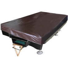 8FT Brown Leatherette Billiard Pool Table Cover Heavy Duty Dust Cover for Snooker Table 100x56x8 Inches Outdoor Use