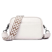 Shoulder bag women's small handbag multiple pockets crossbody bag gray with 3 interchangeable shoulder straps