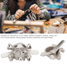20 Stück Skull Punk Nieten Knöpfe für Leder Schmuck Taschen 13x18mm
