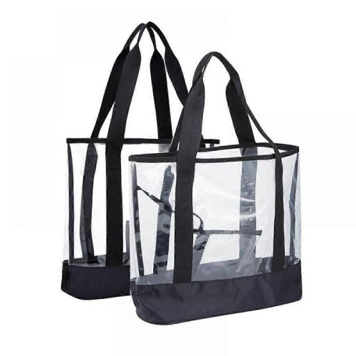 Clear Tote Bags for Work, Beach, Stadium, Security Approved with Zipper Closure