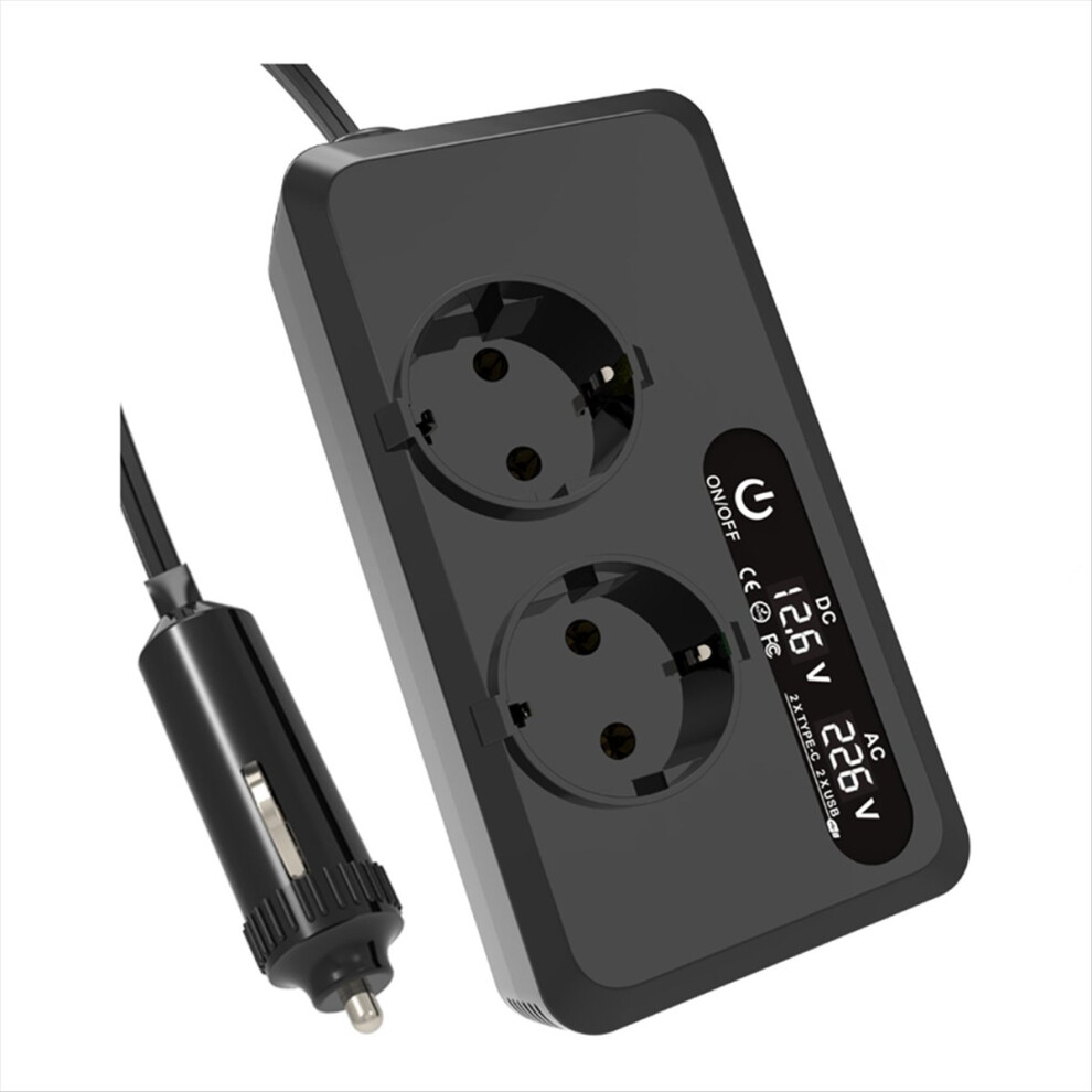 200W Car Inverter Dc 12V To 230V Ac Power Inverters Eu Plug 4851555601282