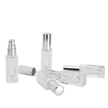 5 ml Glas-Parfümzerstäuber, nachfüllbar, Reisespray, 6 ml, silberner Kopf