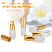 Kompakte 5ml Glass Parfümflasche Nachfüllbar Reisezerstäuber mit goldener Spitze