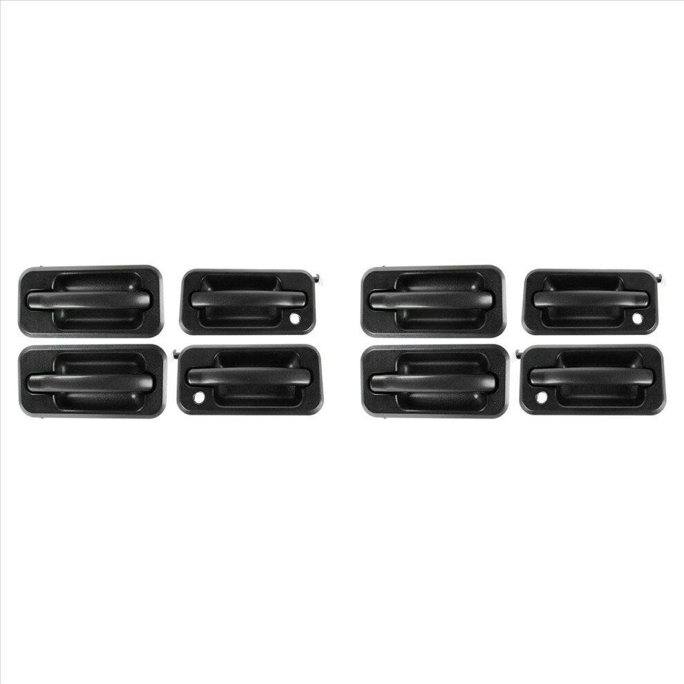4Pcs Exterior Outside Door Handle Set For 2003-2009 H2 Black 4853158826635