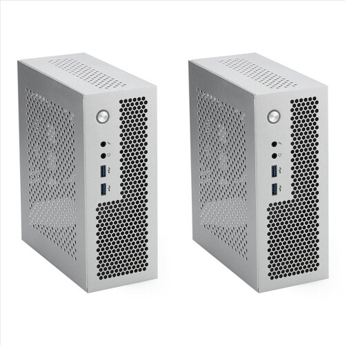 Θήκη υπολογιστή A09 HTPC Mini ITX USB3.0, ασημί