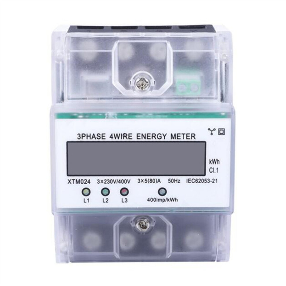 3 Phase 4 Wire Energy Meter 220/380V 5-80A Energy Consumption Kwh 4853158824686