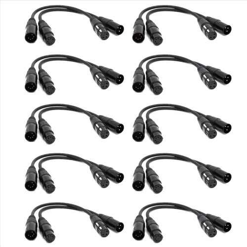 XLR Αρσενικό 3 ακίδων σε XLR Θηλυκό 5 ακίδων για φωτισμό σκηνής μικροφώνου