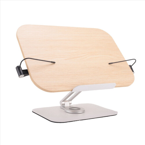 Book Stand for Reading, Adjustable Bracket with 360 Rotating Base 2