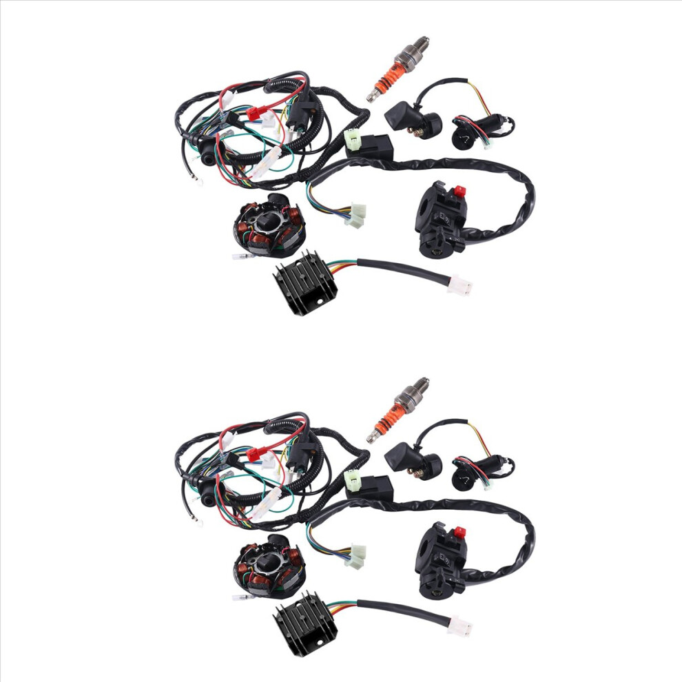 Atv Wiring Harness Kit, With Cdi Stator Regulator For Gy6 125Cc Atv 4853158892265