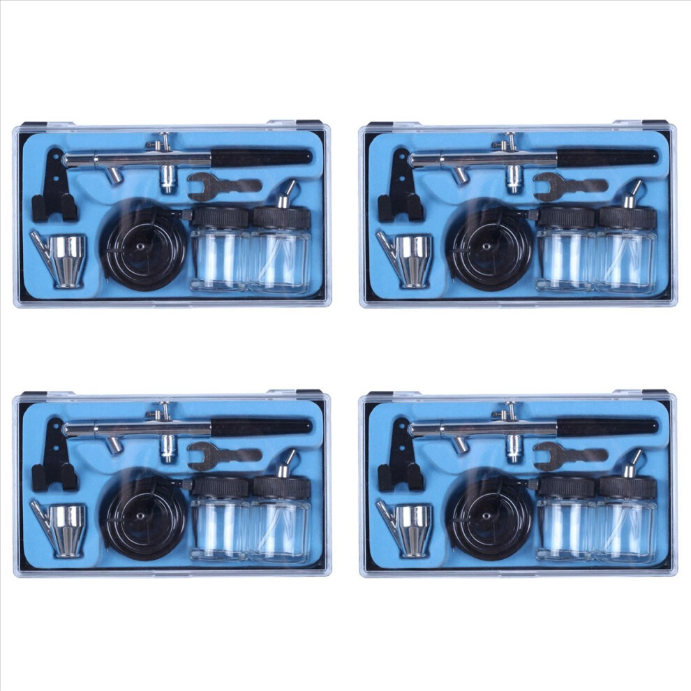 Siphon Feed Dual Action 0.35Mm Airbrush Kit Tool Art Painting 4853158816629