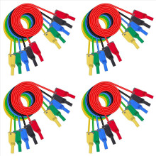 Lot de 5 cordons de test en silicone pour fiche banane 4 mm