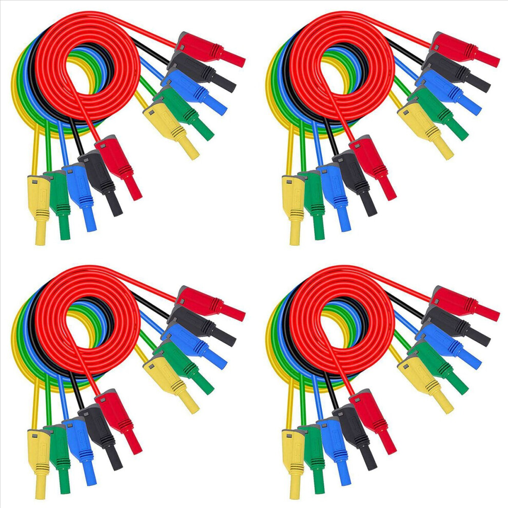 5Pcs Banana Plug Silicone Test Leads 4Mm 4853158802226