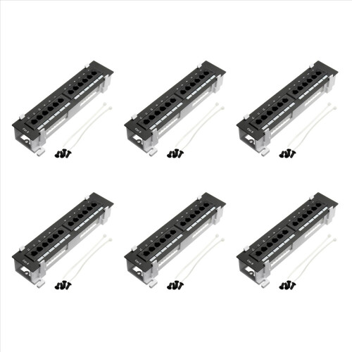 Κιτ εργαλείων δικτύου 12 θυρών CAT6 Patch Panel RJ45 με βάση τοίχου