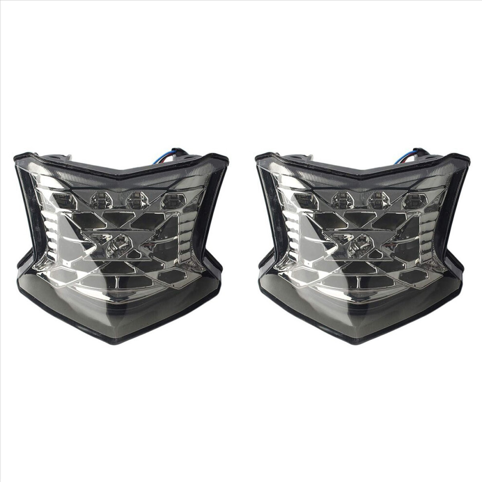 Motorcycle Integrated LED Tail Light Brake Stop Light (White)