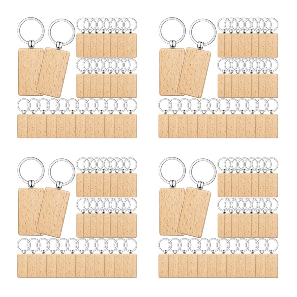 50 Pieces Blank Wooden Key Tag Key Engraving Key Tags,Rectangle 4853188088065