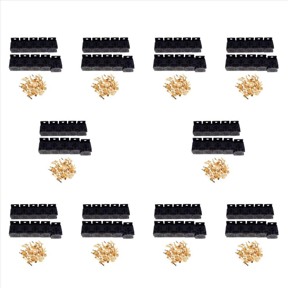 Car Auto 30A-80A Relay Bracket With 50Pcs 6.3Mm Terminals For Car 4853158802141