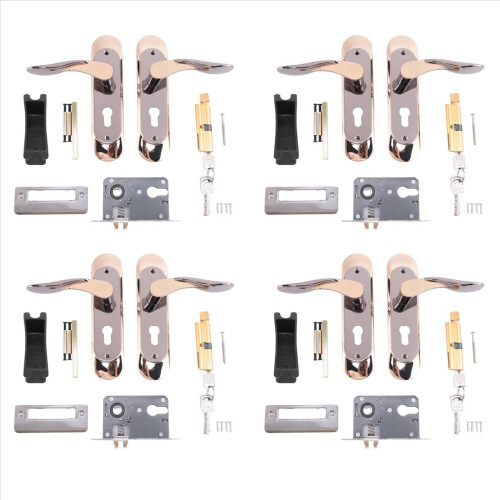 Indoor Household Door Handle for Home with Security Lock Key Set