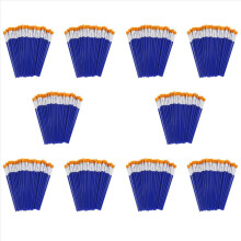 100 stuks platte verfkwasten, kleine kwasten in bulk voor detailschilderen, haar