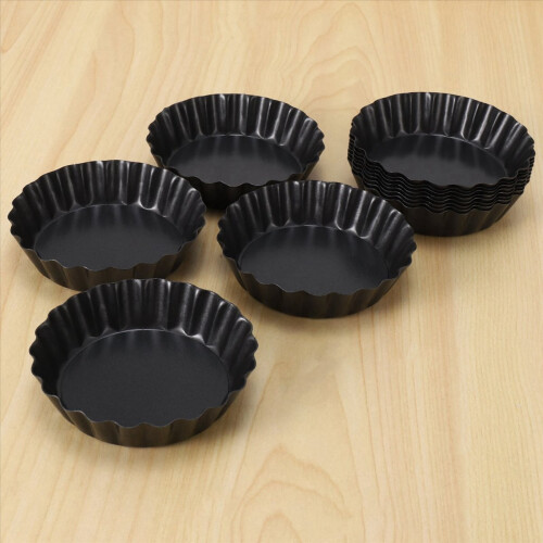 12 formas para tortas de ovo, mini formas para tortas de 3 polegadas, ferramenta para assar em forma de lata