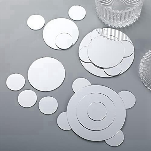 100 pezzi Mini specchio rotondo piccolo specchio rotondo specchio adesivo 2