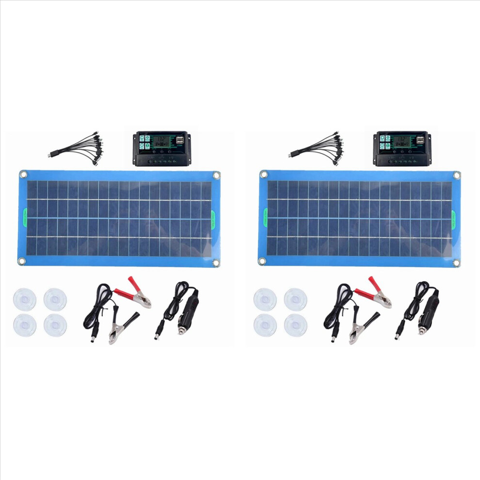 300W Solar Panel 12V 5V Dual Usb Controller Battery Charger -100A 4853188005130