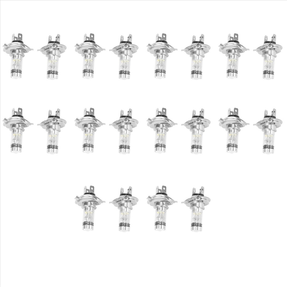 2Pcs Led H4 Hb2 9003 Bulb 100W 20Led Car Fog 6000K Light/White 4853188049431