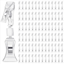 100 clips de doble cara para letreros, mini clips para exhibición de letreros