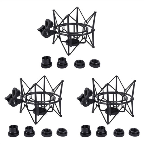 Microphone Shock Mount Adjustable Mount (Black)