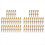 25 voorgerolde gouden plastic besteksets 1