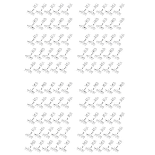 25 Pack Plastic Merchandise Sign Clip Price Display Holders,Clear