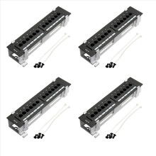 Sada sieťových nástrojov, 12-portový patch panel CAT6 RJ45 s nástenným držiakom