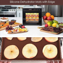 Confezione da 6 fogli essiccatori in silicone per carne, verdure e alimenti.