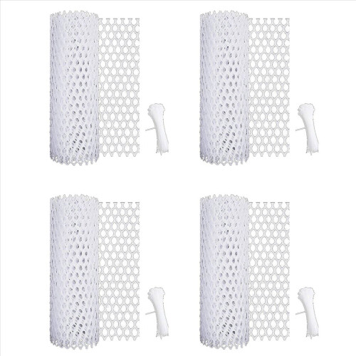 Grillage à poules en plastique, blanc