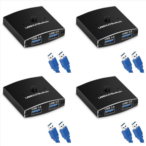 Επιλογέας διακόπτη USB 3.0 5Gbps 2 σε 1 Έξοδος USB για πληκτρολόγιο εκτυπωτή