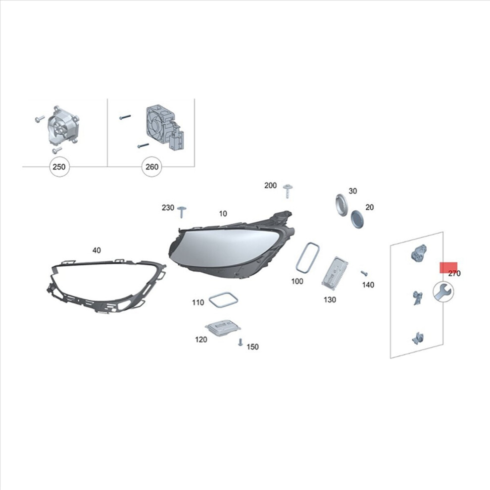 1Pair Headlight With Screws For E W213 W238 2016-2020 4852133369372