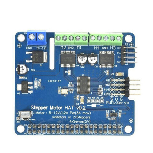 HAT V0.2+Πλακέτα επέκτασης ρομπότ Stepper/Servo για 3B/3B+ 1