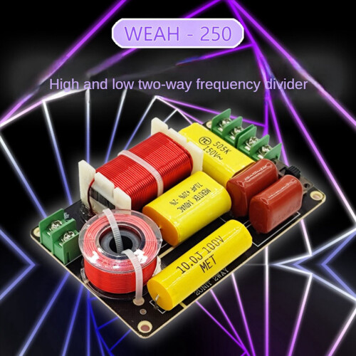 2Pcs -250 250W 2 Way Frequency Divider Tweeter Bass Crossover 2