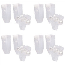 Verpakking van 50 dessertbekers met lepels, set van 60 ml dessertkommen, herbruikbaar