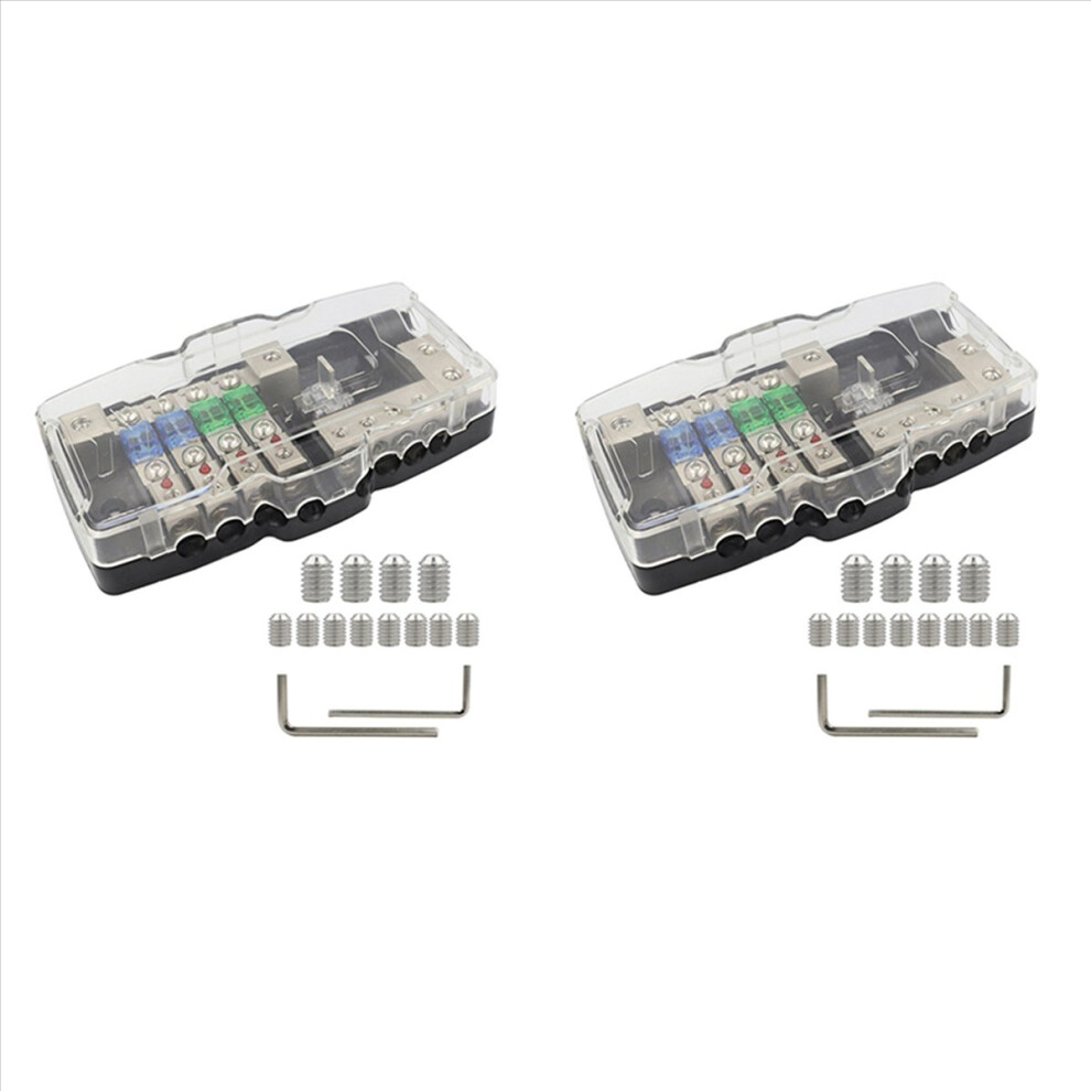 Fused Power Distribution Block Car Audio 4 Way Fuse Block For Auto 4853158821425