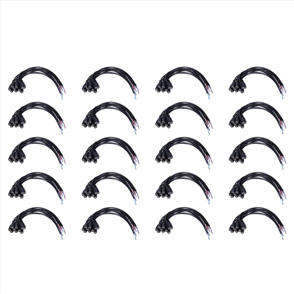 10Pcs 12V Dc Power Plug Female Connector Cable 5.5X2.1mm 15Cm 4853188044627
