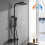 Bathroom Mixer Shower Thermostatic Dual Head Square Head Handset 1