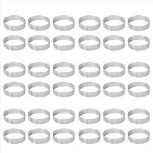 Cake Ring Molds, 6Pcs Stainless Steel Porous Tart Ring,with Holes 7cm