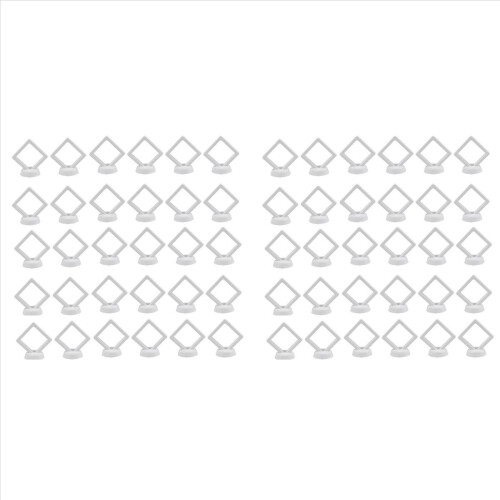 30Pcs 3D Floating Coin Display Frame Stand Storage Boxes B
