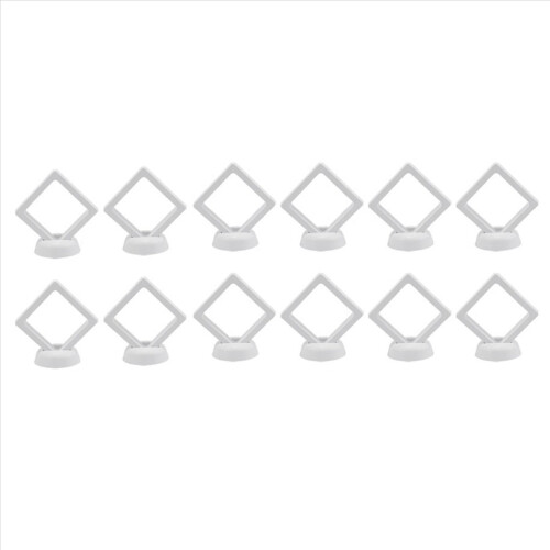 30Pcs 3D Floating Coin Display Frame Stand Storage Boxes B 2