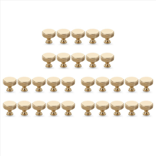 10Pcs Round Kitchen Cabinet Pulls for Dresser, Cupboard and Wardrobe
