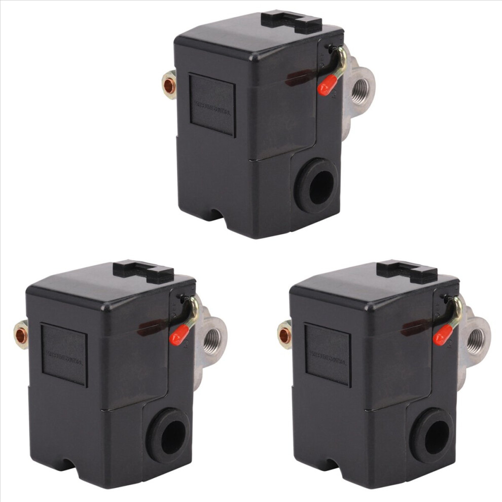 Pressure Switch Control Air Compressor 140-175 Psi 4 Port Black 4853158855307
