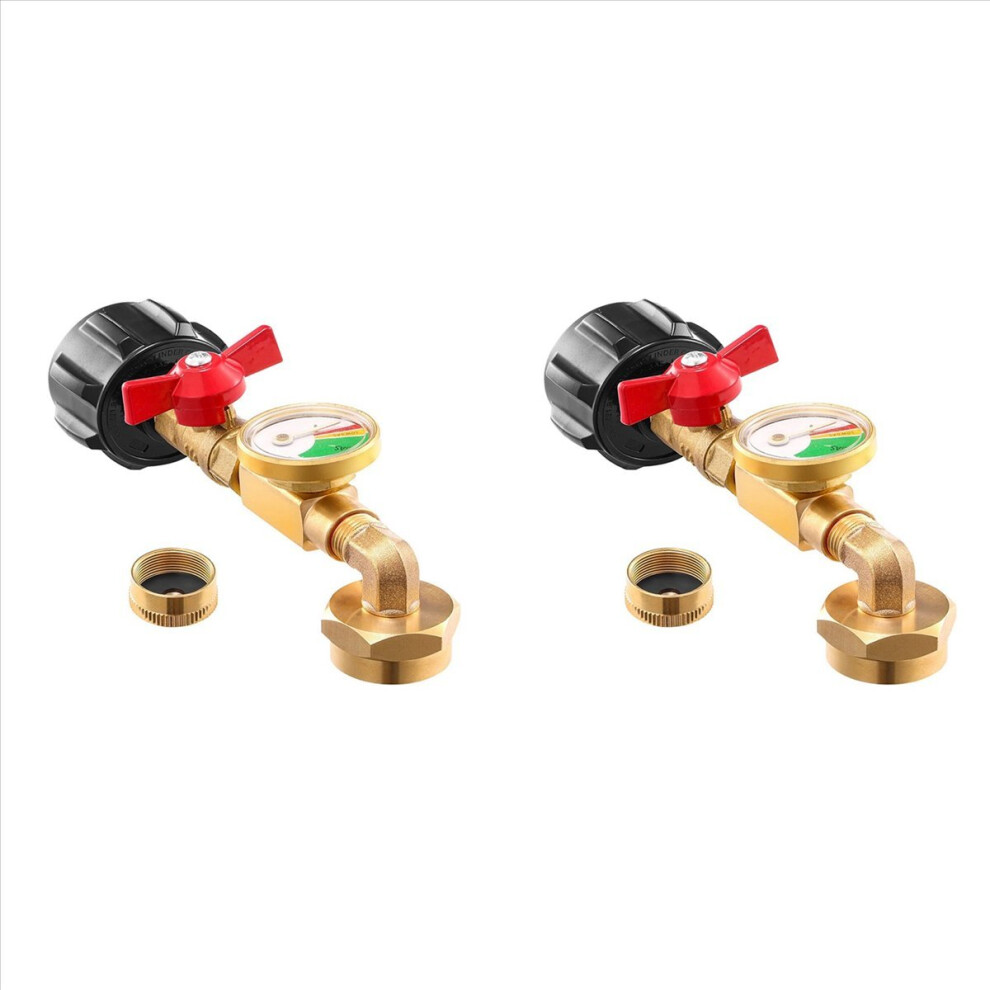 Qcc1 Propane Refill Elbow Adapter With Propane Tank Gauge 4853188034284