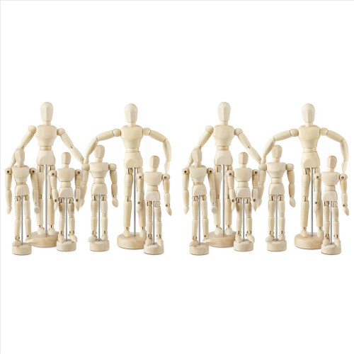 6 pezzi modello manichino in legno disegno modello figura mobile