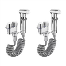 Kit de minigrifo con válvula de control dual 1 entrada-2 salida para bidé y ducha-C